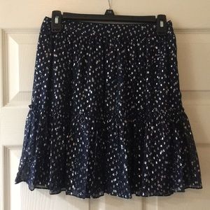 Kate Spade night sky lurex dot skirt